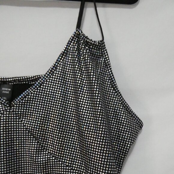 SHEIN - Curve | 1XL | Shimmering Dots | Strappy Cami Top - Picture 8 of 15